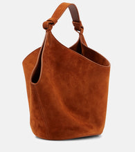 Khaite Lotus Mini suede tote bag
