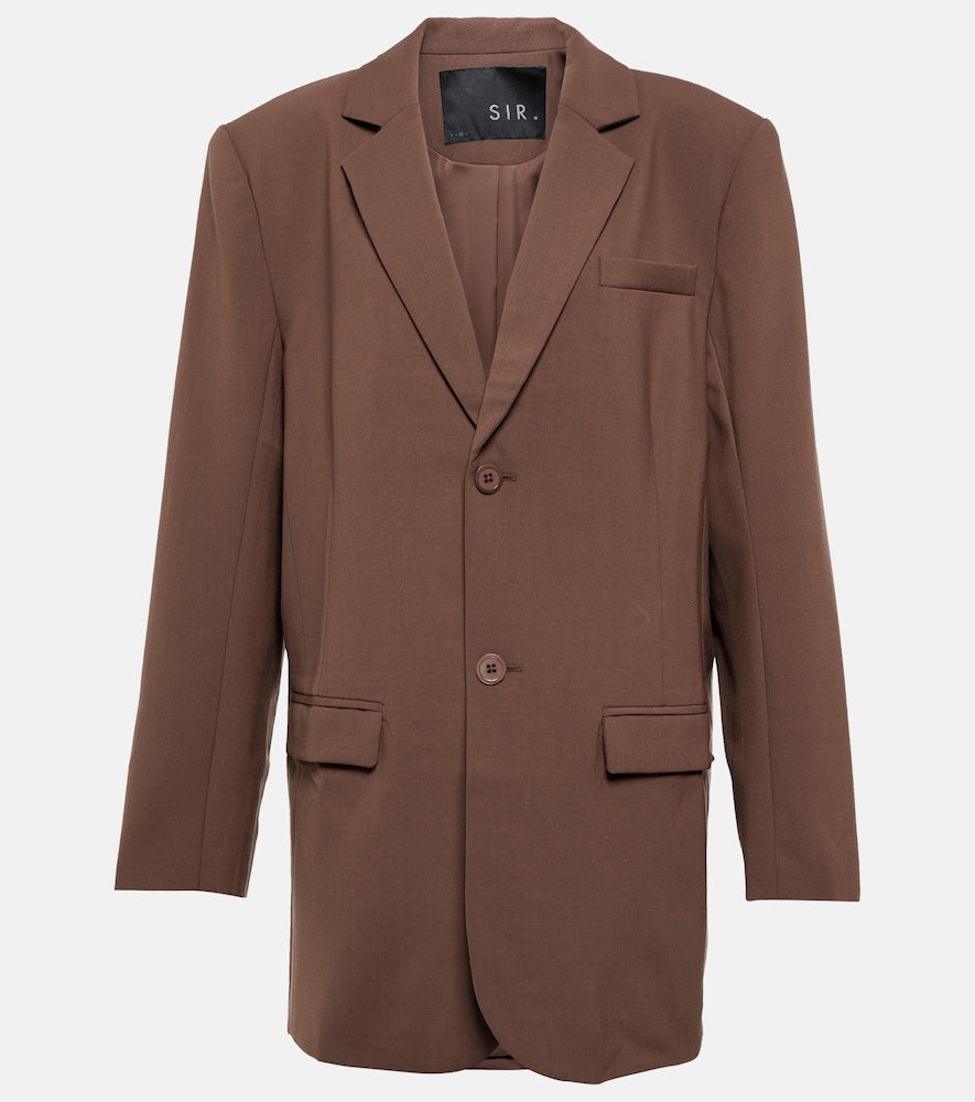 SIR Single-breasted wool-blend blazer - SIR 单排扣羊毛混纺西装外套