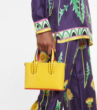 Christian Louboutin Cabata Nano patent yellow leather tote bag