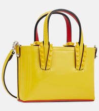 Christian Louboutin Cabata Nano patent yellow leather tote bag