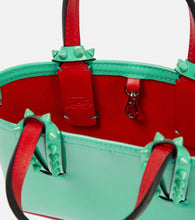 Christian Louboutin Cabata Nano patent green leather tote bag