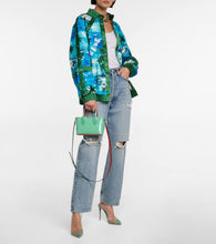 Christian Louboutin Cabata Nano patent green leather tote bag