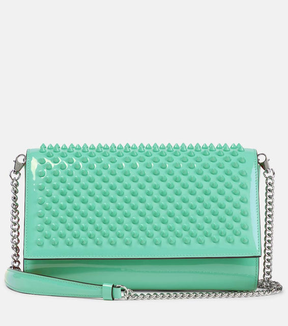 Christian Louboutin Paloma Small embellished leather clutch. Shop Christian Louboutin Shoulder Bags for women now.