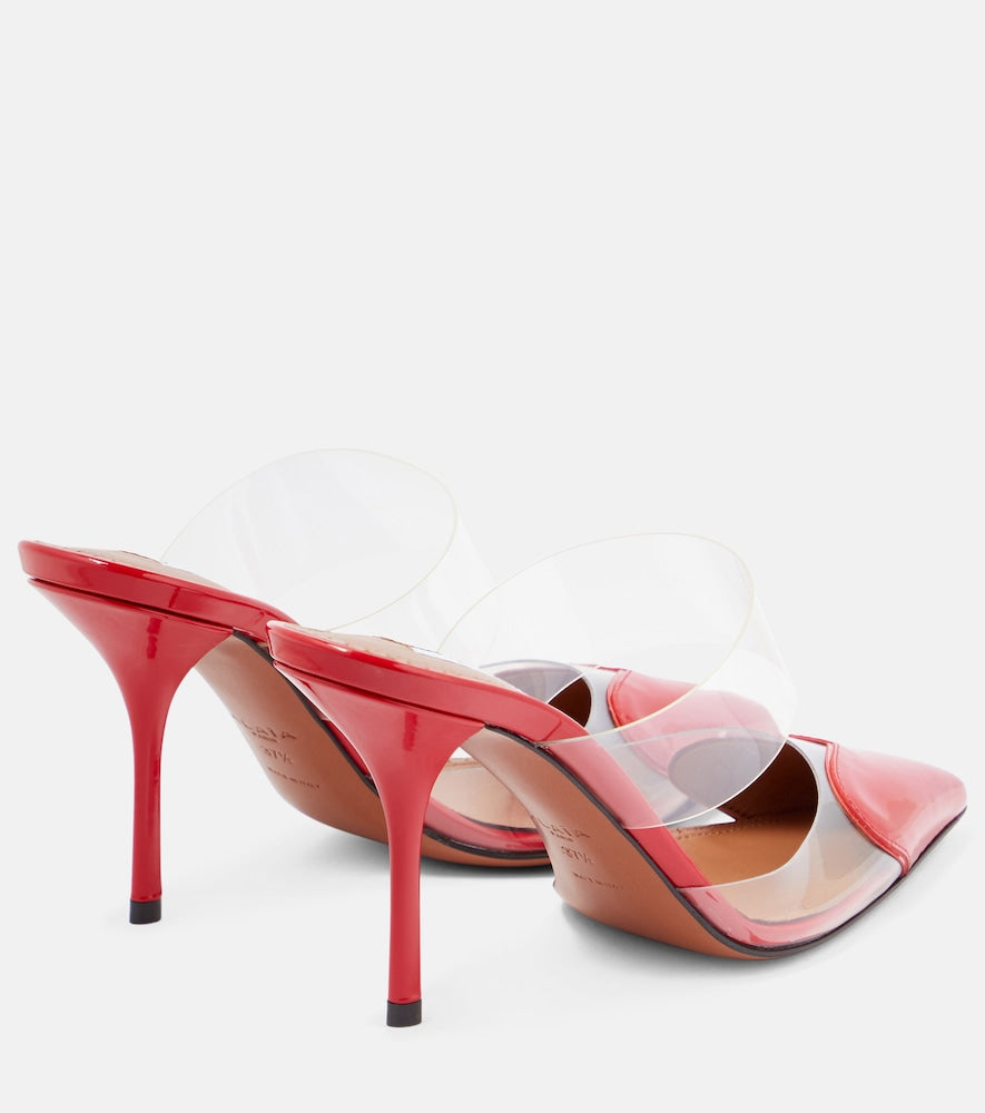 Alaia C√Ö¬ìur patent leather and PU mules