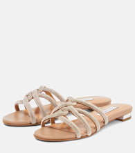 Aquazzura Moondust embellished leather sandals