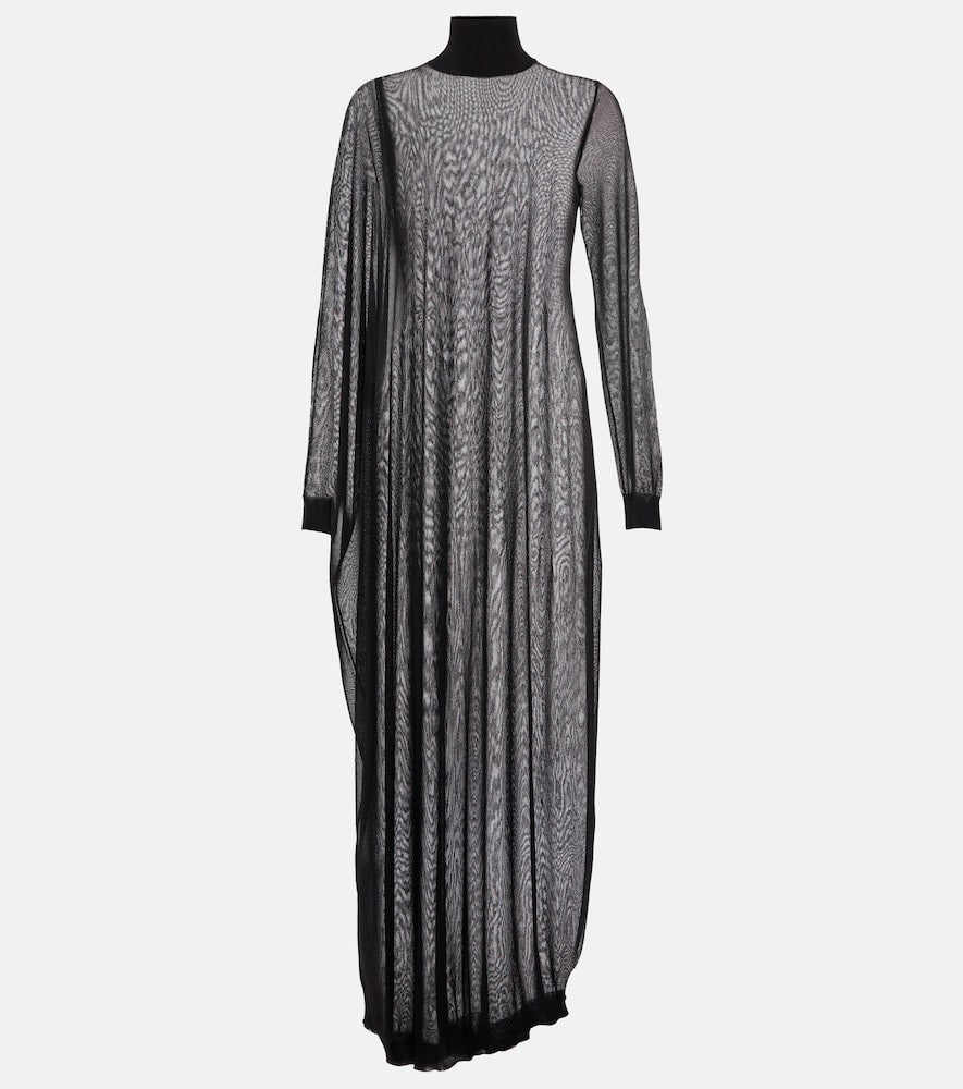 Alaia Sheer high-neck maxi dress. Alaia 透明高领长款连衣裙
