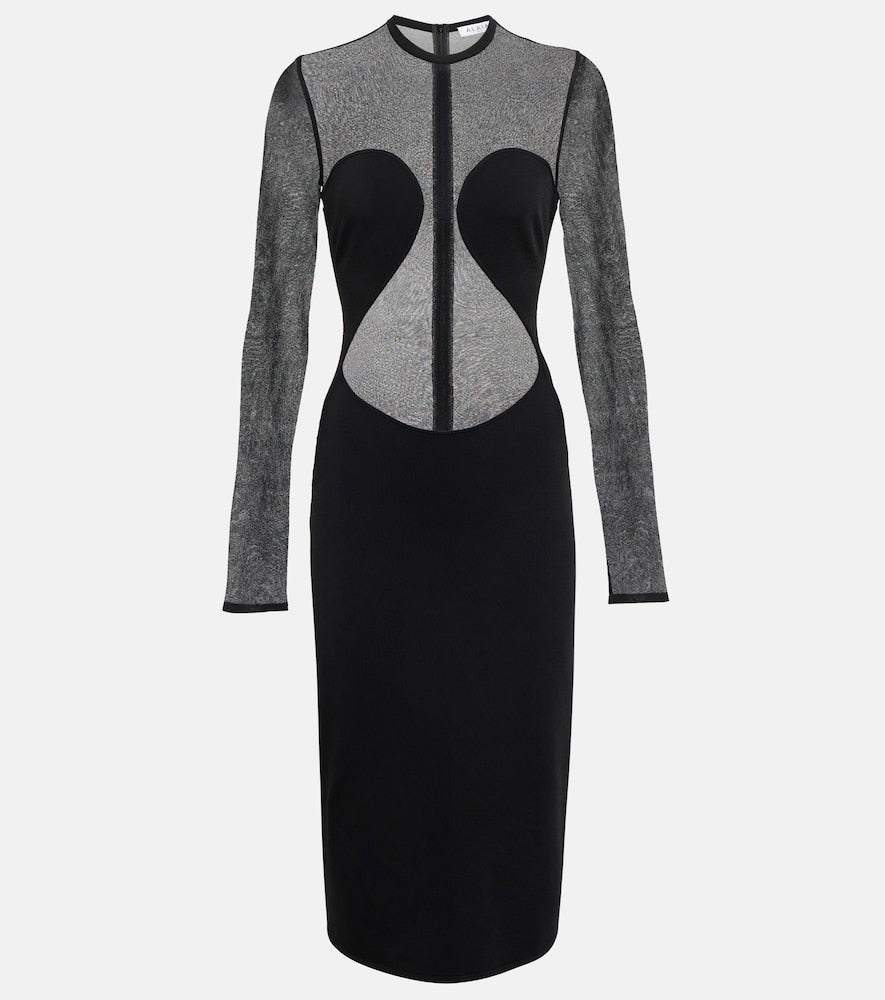 Alaia Semi-sheer paneled minidress. Alaia 半透明拼接迷你连衣裙