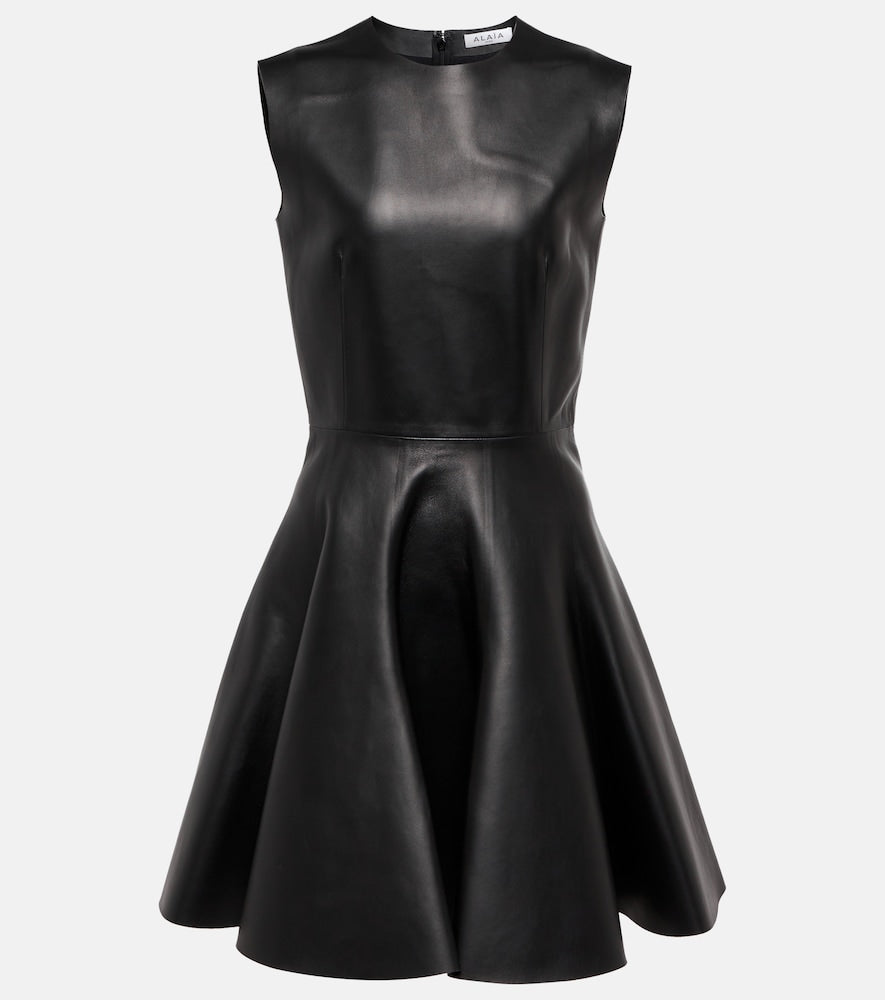 Alaia Leather minidress. Alaia 皮革迷你连衣裙