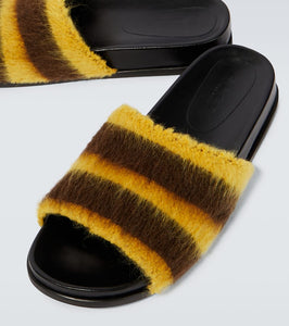 Marni Fussbett striped slides