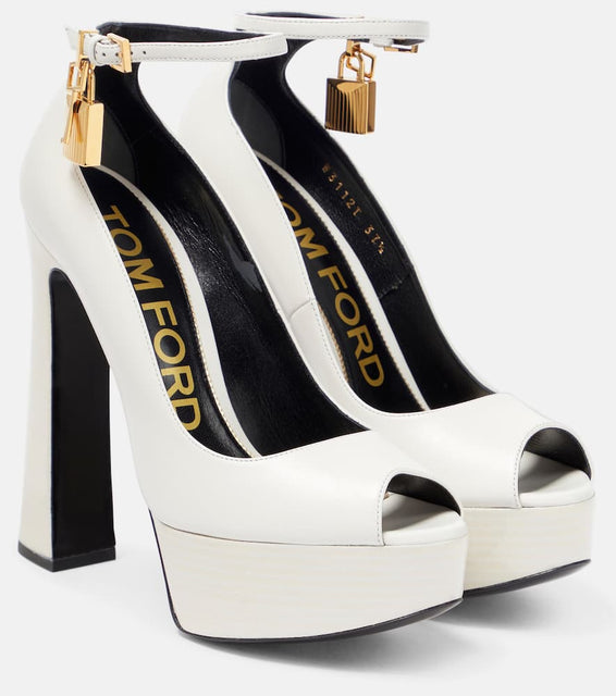 Tom Ford Padlock platform leather sandals