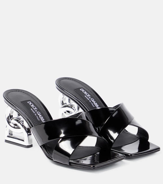 Dolce&Gabbana 3.5 logo leather high sandals
