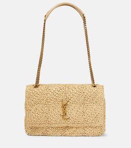 Saint Laurent Jamie Medium raffia shoulder bag. Shop Saint Laurent Shoulder Bags for women now.