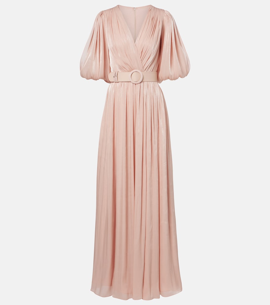 Costarellos Brennie iridescent georgette gown. Costarellos Brennie 彩虹色乔其纱礼服