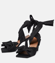 Ganni Bow-trimmed lace-up sandals