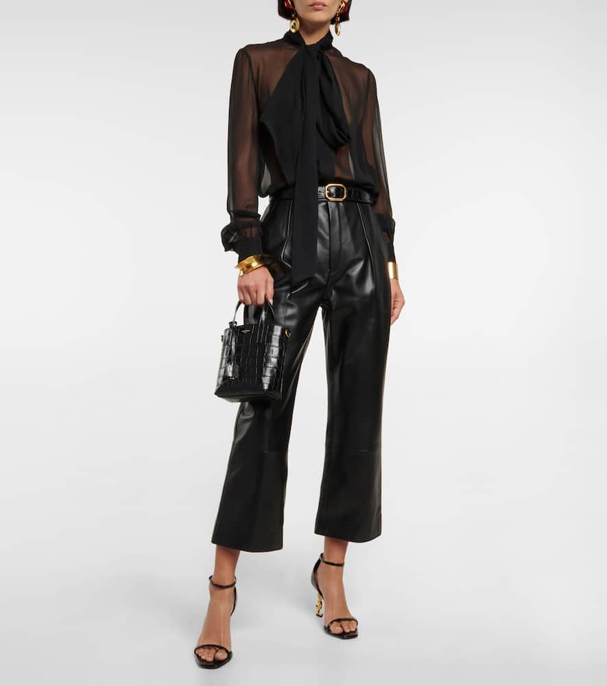 Saint Laurent Toy Shopping N/S leather tote bag