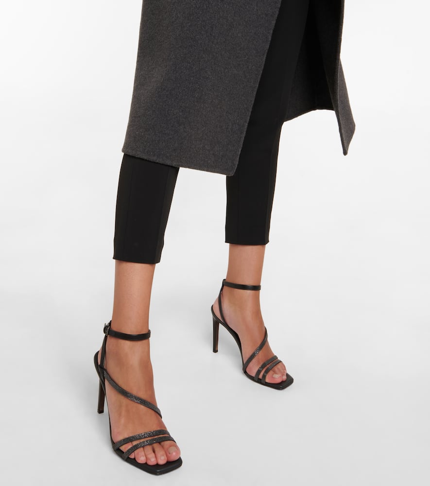Brunello Cucinelli Embellished leather sandals
