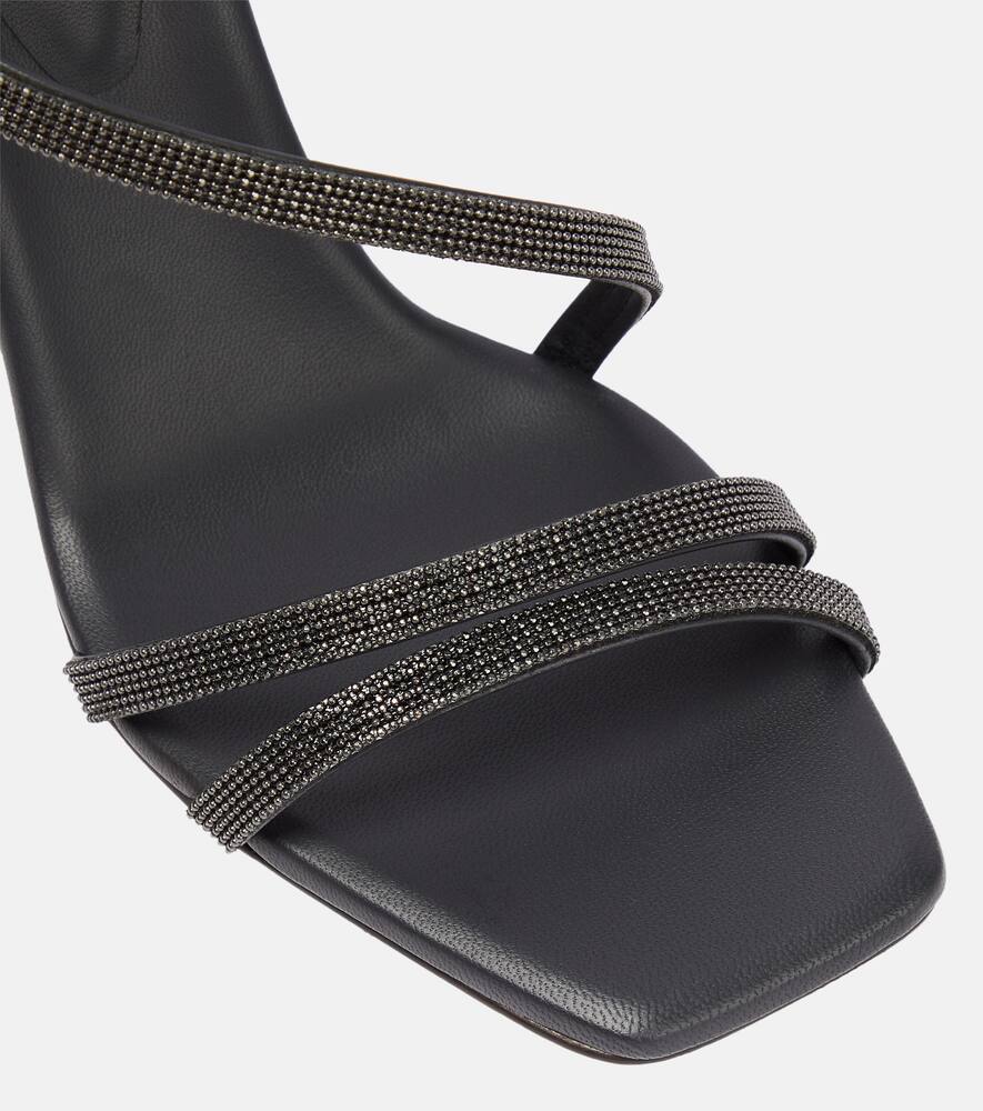 Brunello Cucinelli Embellished leather sandals