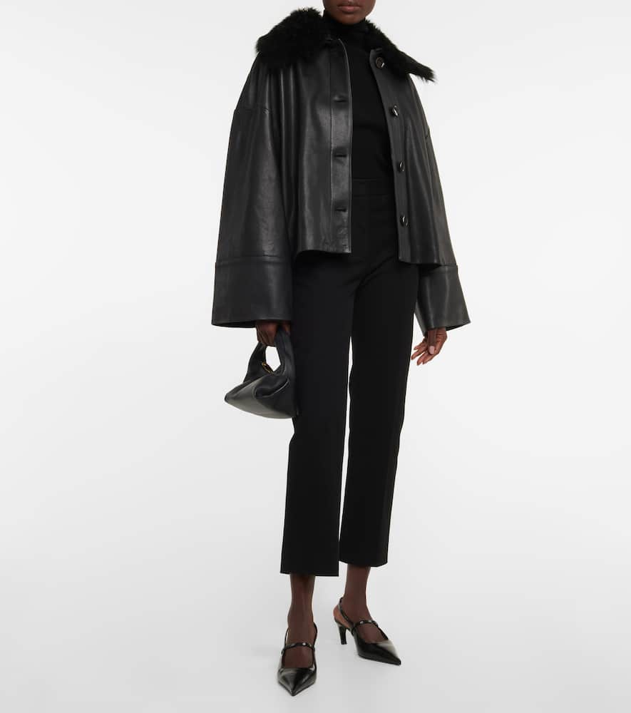 Toteme The Sharp leather slingback pumps