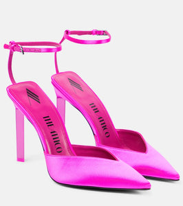 The Attico Perine 105 satin pumps