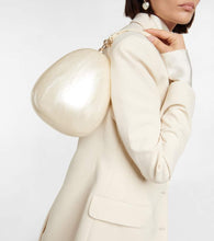 Simone Rocha Egg leather-trimmed clutch