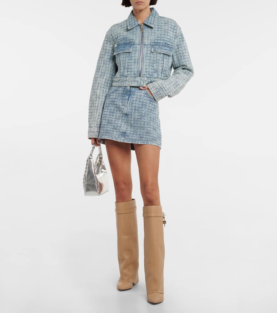 Givenchy Shark Lock leather knee-high boots
