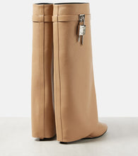 Givenchy Shark Lock leather knee-high boots