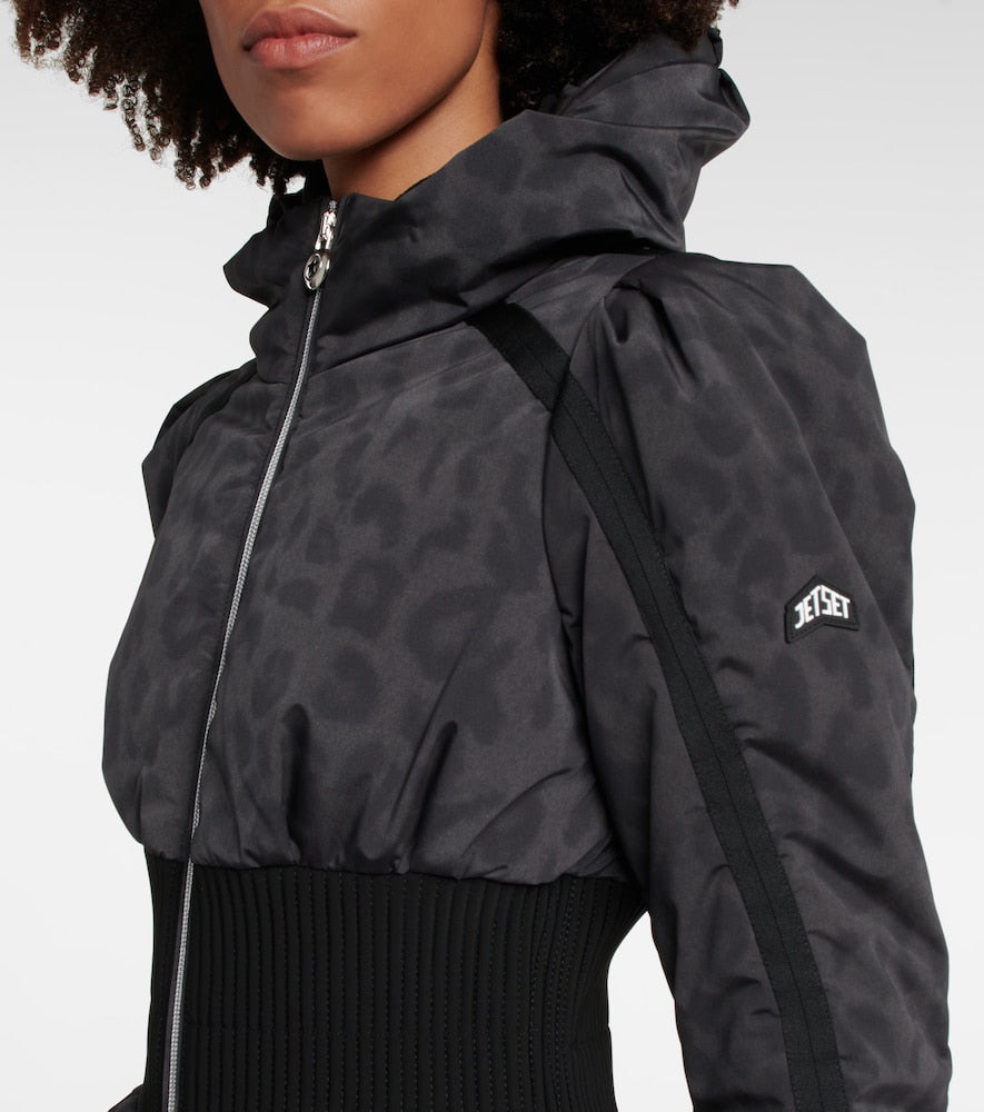 Jet Set Raffaella leopard-print ski jacket