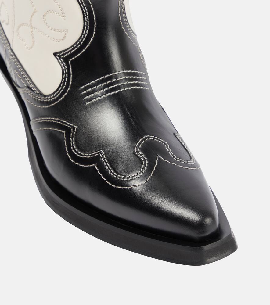 Ganni Leather cowboy boots