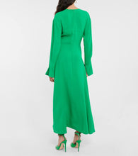 Victoria Beckham V-neck crêpe midi dress