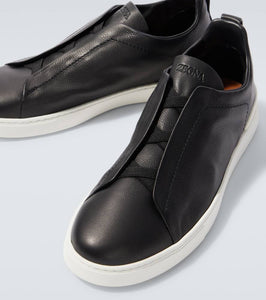 Zegna Triple Stitch leather sneakers