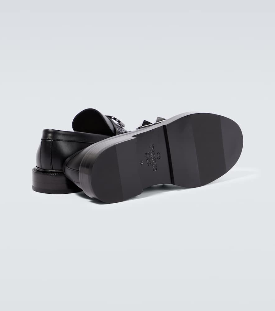 Valentino Garavani VLogo Stud Sign leather loafers
