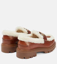Tod's Kate leather and shearling loafers