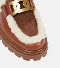 Tod's Kate leather and shearling loafers