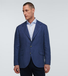 Brunello Cucinelli Single-breasted linen blazer