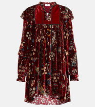Etro Paisley velvet minidress