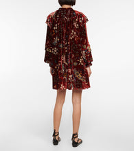 Etro Paisley velvet minidress