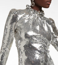 Rabanne Ruffle-trimmed sequined minidress