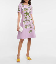 Oscar de la Renta Floral jacquard knit minidress