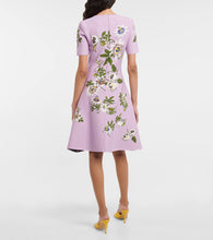 Oscar de la Renta Floral jacquard knit minidress