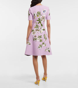 Oscar de la Renta Floral jacquard knit minidress