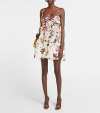 Oscar de la Renta Floral fil coup√É¬© minidress