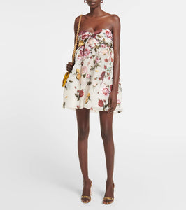 Oscar de la Renta Floral fil coup√É¬© minidress