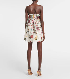 Oscar de la Renta Floral fil coup√É¬© minidress