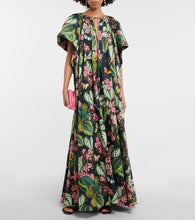 Oscar de la Renta Printed cotton-blend maxi dress