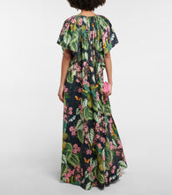 Oscar de la Renta Printed cotton-blend maxi dress