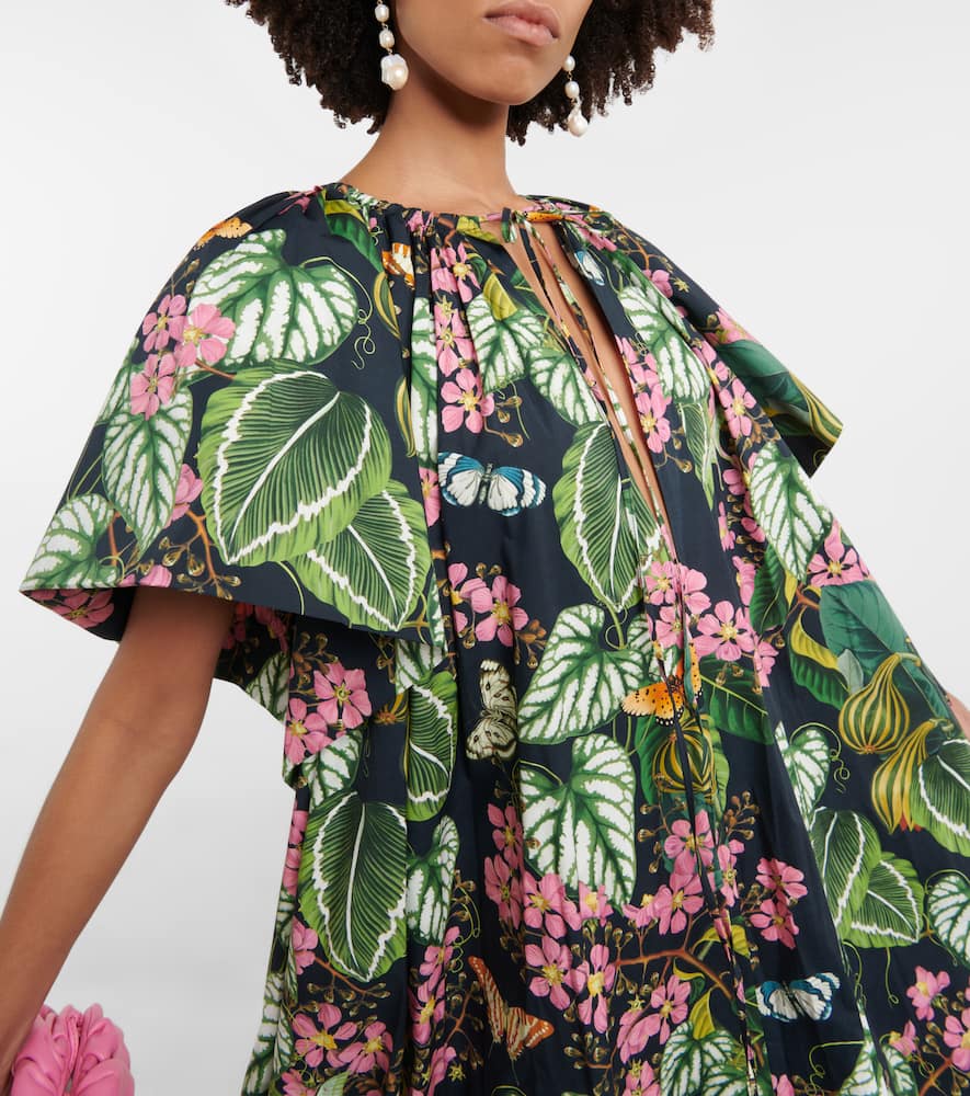 Oscar de la Renta Printed cotton-blend maxi dress