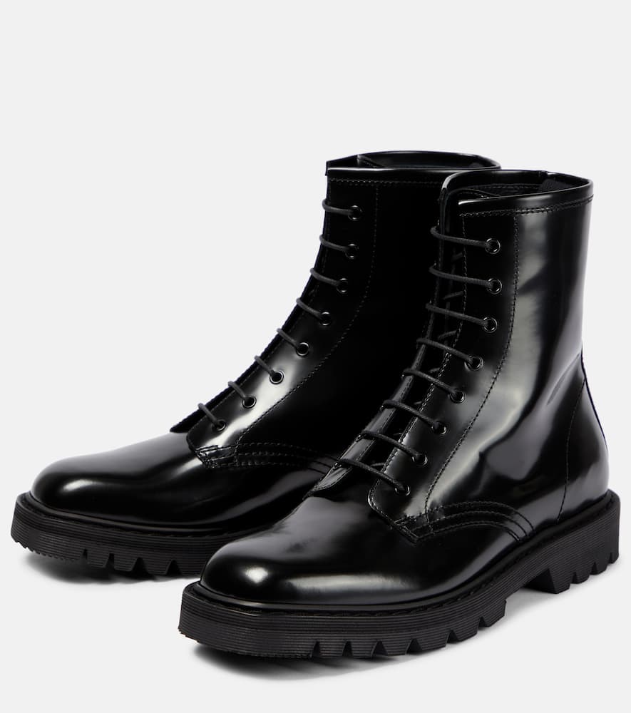 The Row Ranger patent leather ankle boots