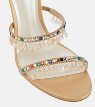Rene Caovilla Chandelier embellished satin sandals