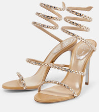 Rene Caovilla Cleo embellished satin sandals