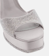 Rene Caovilla Embellished satin platform sandals